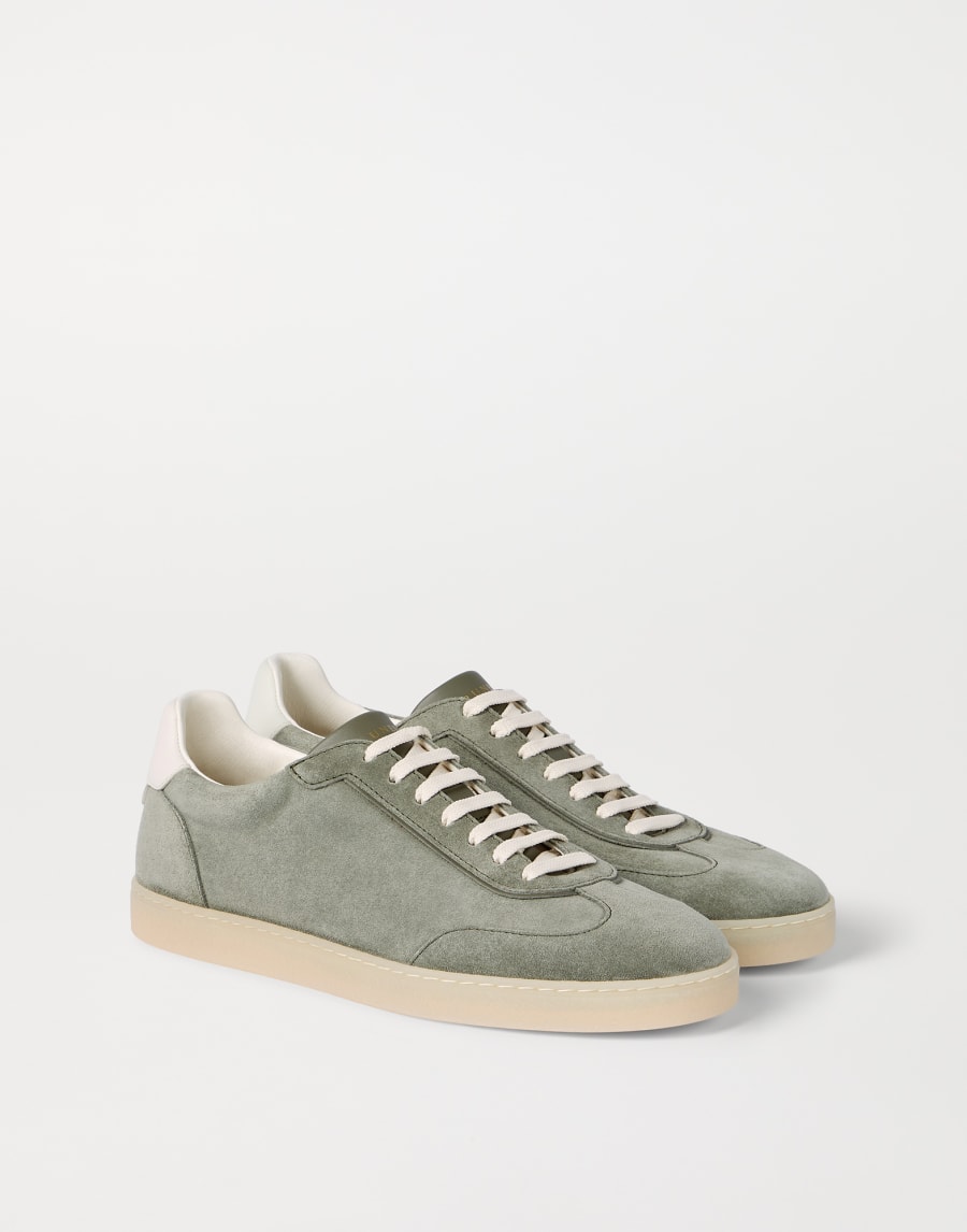 Suede sneakers Olive Man - Brunello Cucinelli