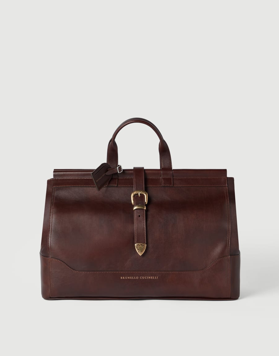 Calfskin bag Burgundy Man - Brunello Cucinelli