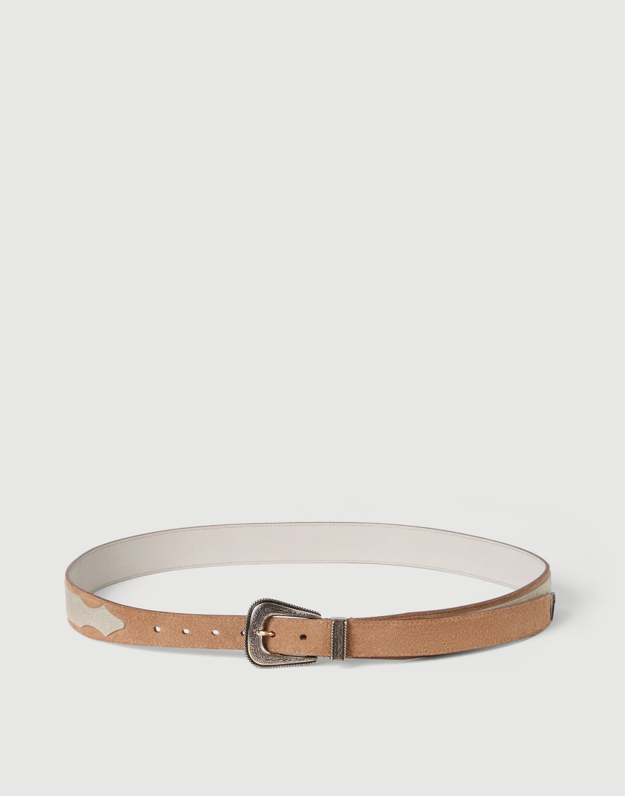 Reversed calfskin belt Light Brown Man - Brunello Cucinelli