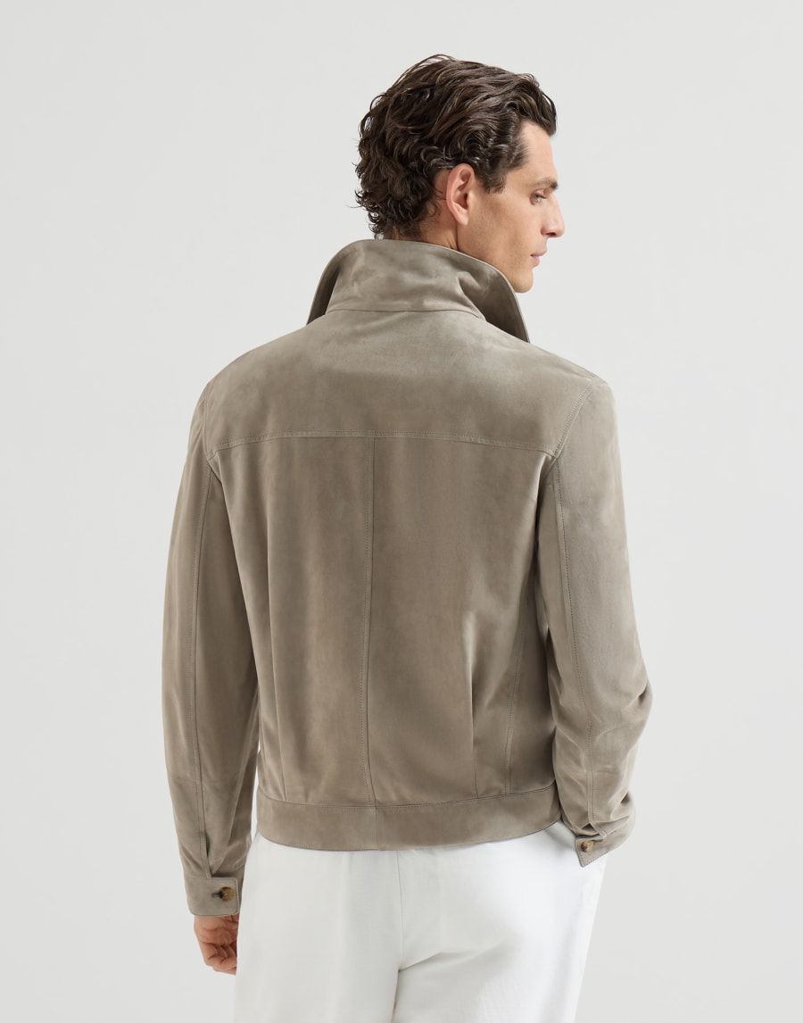 Suede jacket Khaki Man - Brunello Cucinelli