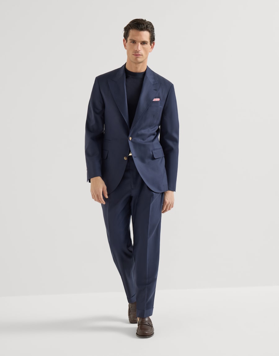 Chevron suit Navy Blue Man - Brunello Cucinelli