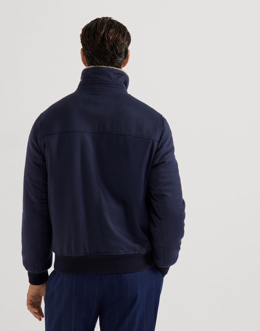 Cashmere and vicuña jacket Blue Man - Brunello Cucinelli