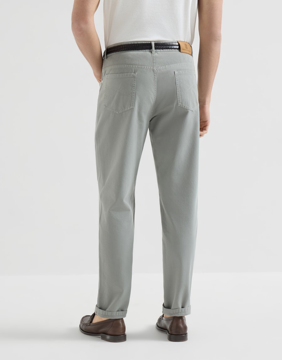 Gabardine garment dyed trousers Khaki Man - Brunello Cucinelli