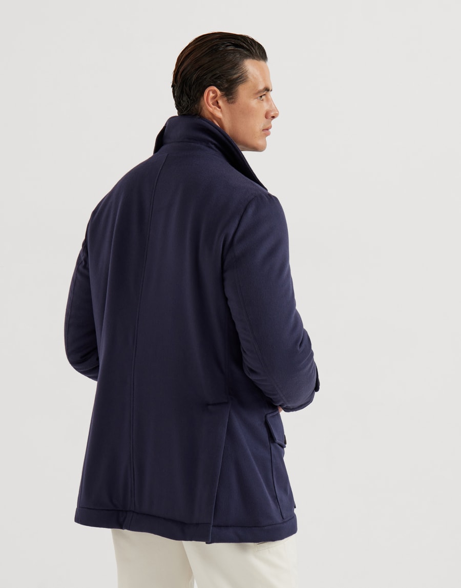 Cabanjacke aus Kaschmir und Vikunja Navy-Blau Herren - Brunello Cucinelli