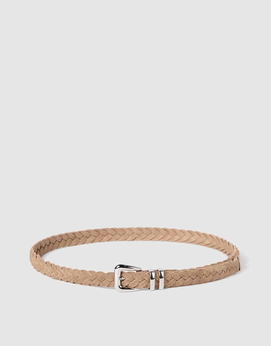 Reversed calfskin belt Hazelnut Man - Brunello Cucinelli