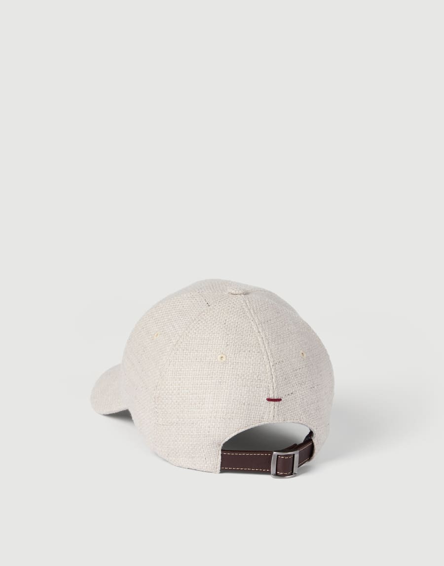 Baseball cap with logo Natural Man - Brunello Cucinelli