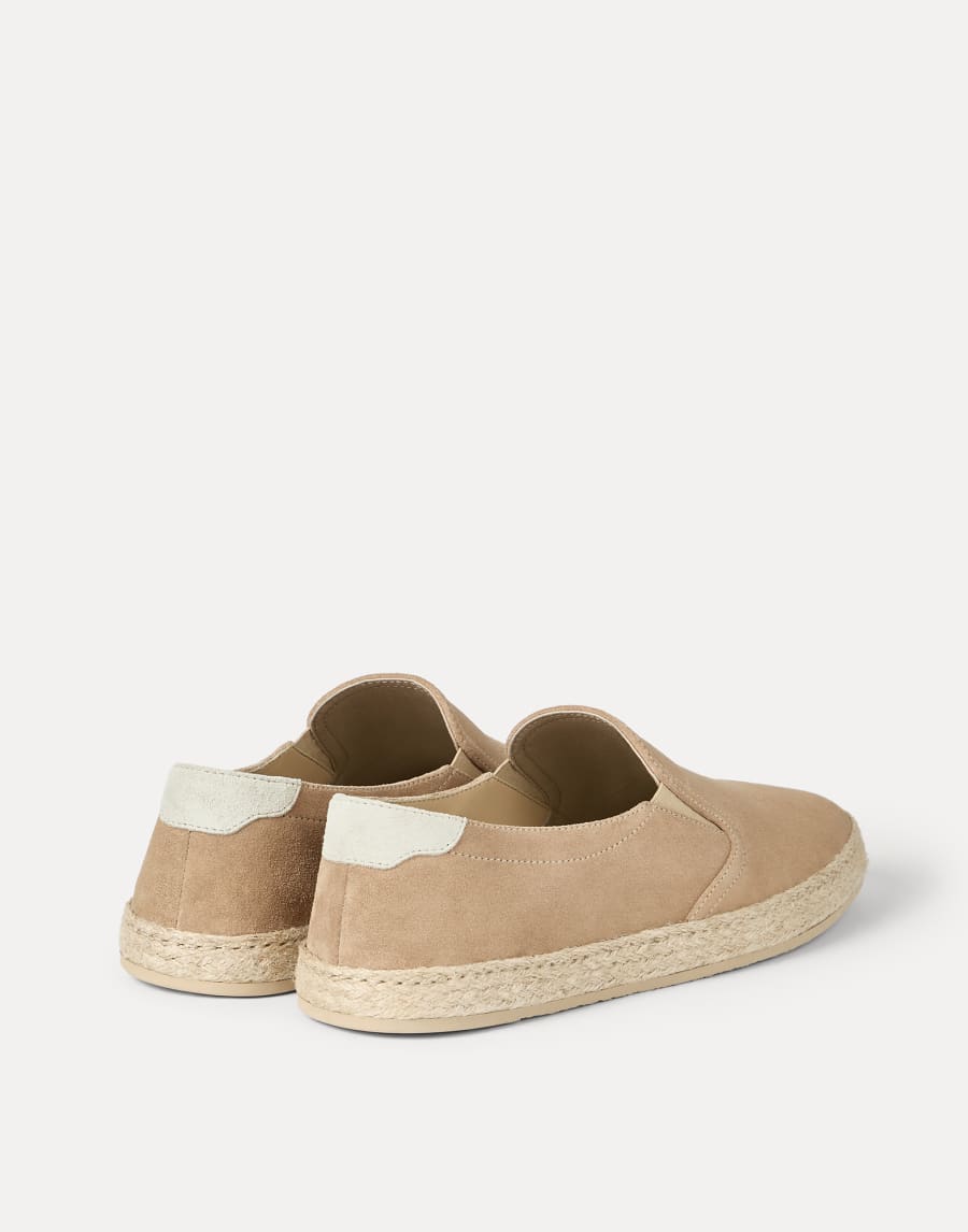 Slip-Ons aus Veloursleder Hellbraun Herren - Brunello Cucinelli