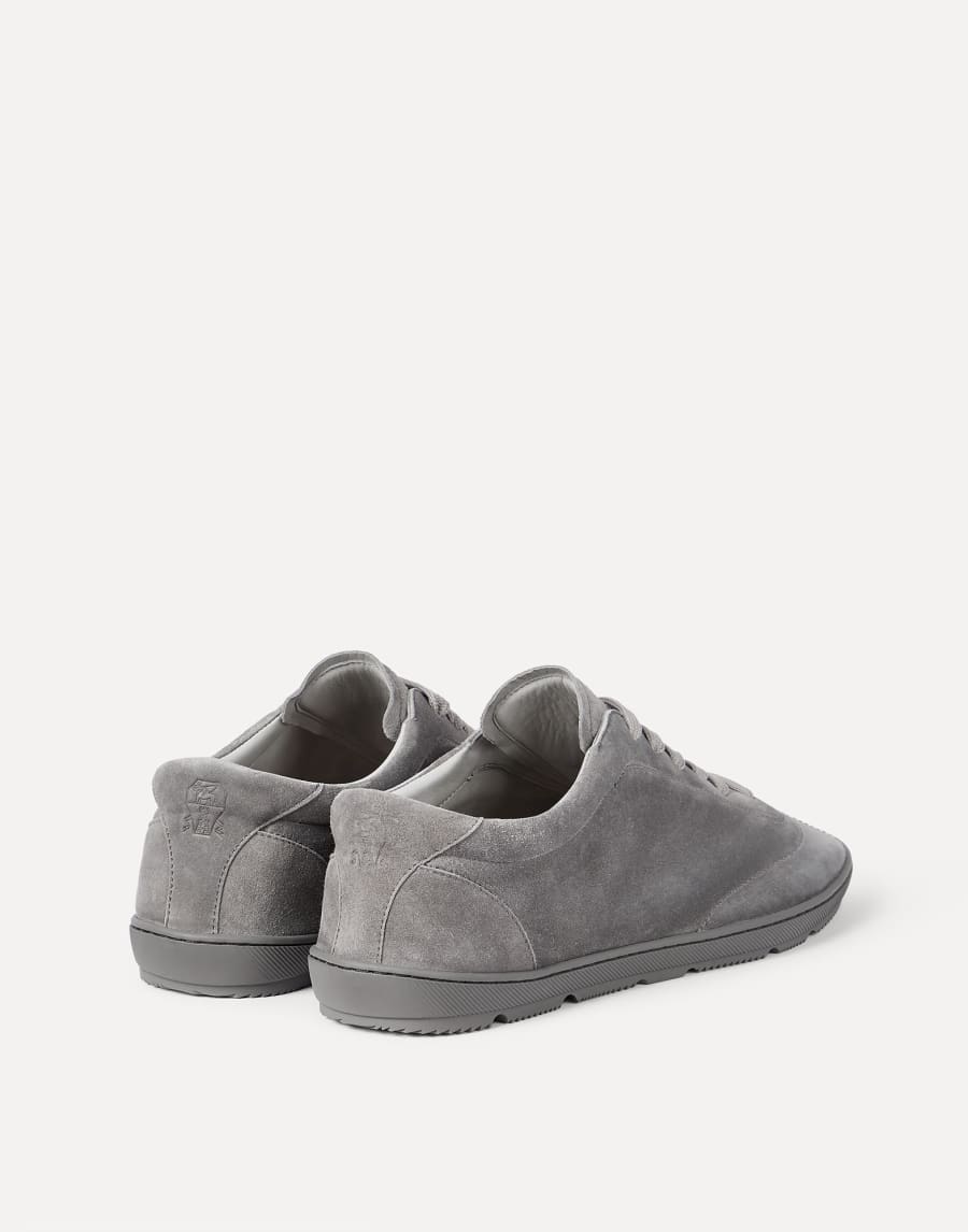 Sneakers aus Veloursleder Grau Herren - Brunello Cucinelli
