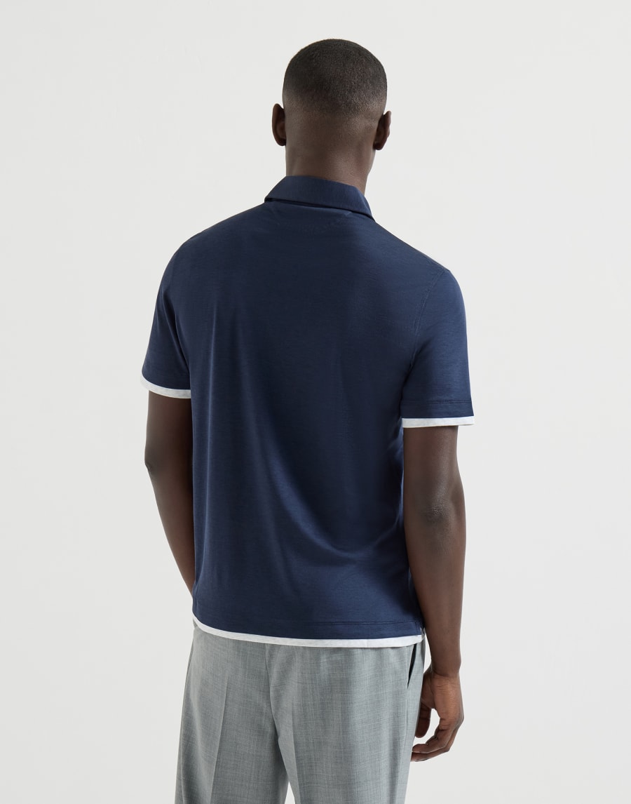 Polo con cuello camisa Azul Hombre - Brunello Cucinelli