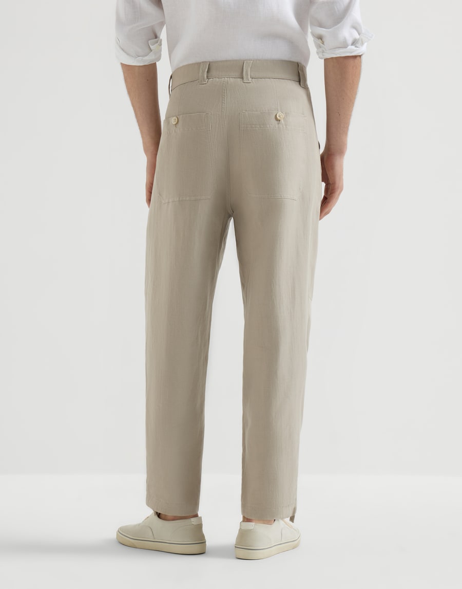 Pantalone in drill Cacao Uomo - Brunello Cucinelli