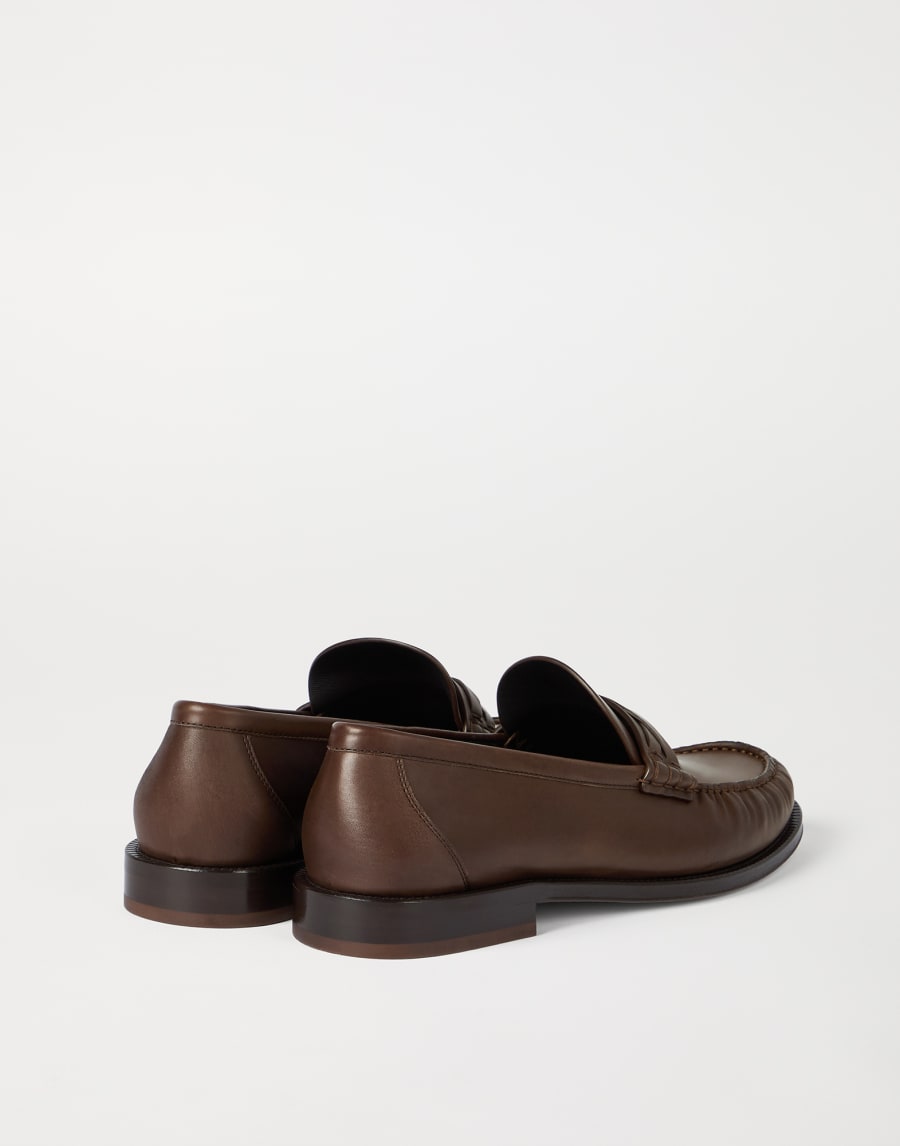 Calfskin loafers Rust Brown Man - Brunello Cucinelli