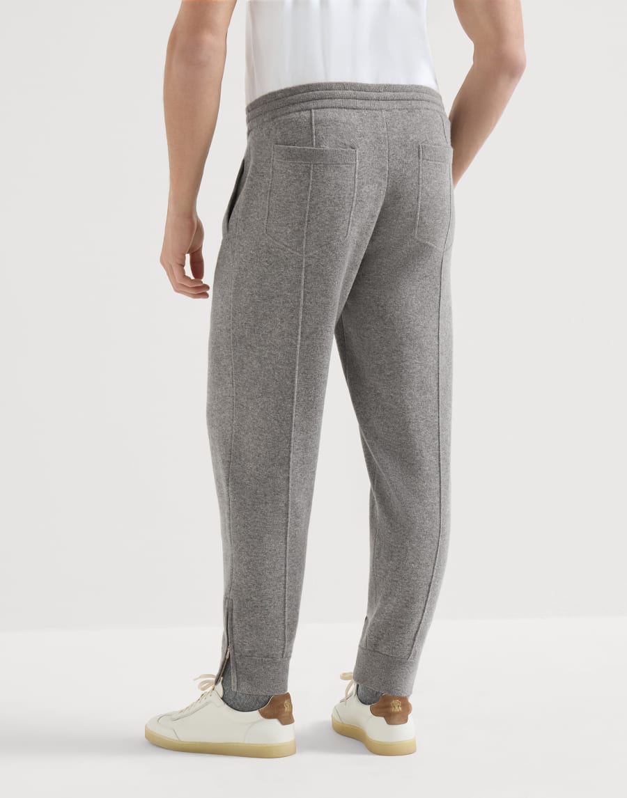 Cashmere and vicuña knit trousers Grey Man - Brunello Cucinelli