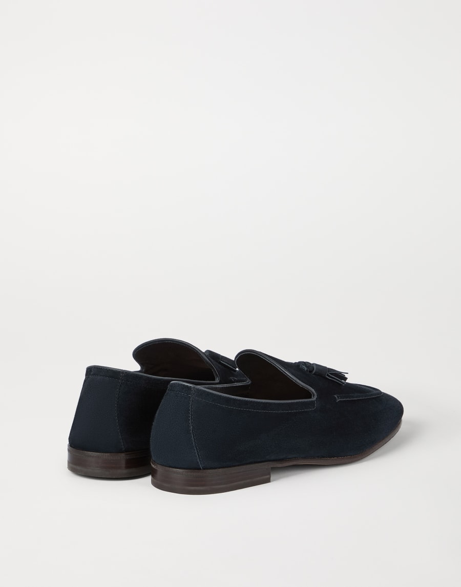 Mocassins en daim Bleu Marine Homme - Brunello Cucinelli