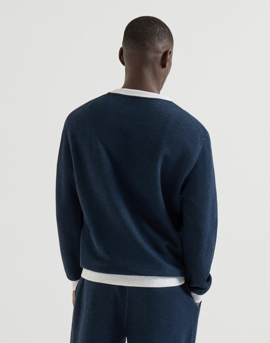 Topwear in felpa di cotone Blu Navy Uomo - Brunello Cucinelli