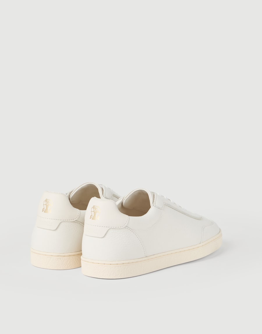 Sneakers aus genarbtem Hirschleder Kreidefarben Herren - Brunello Cucinelli