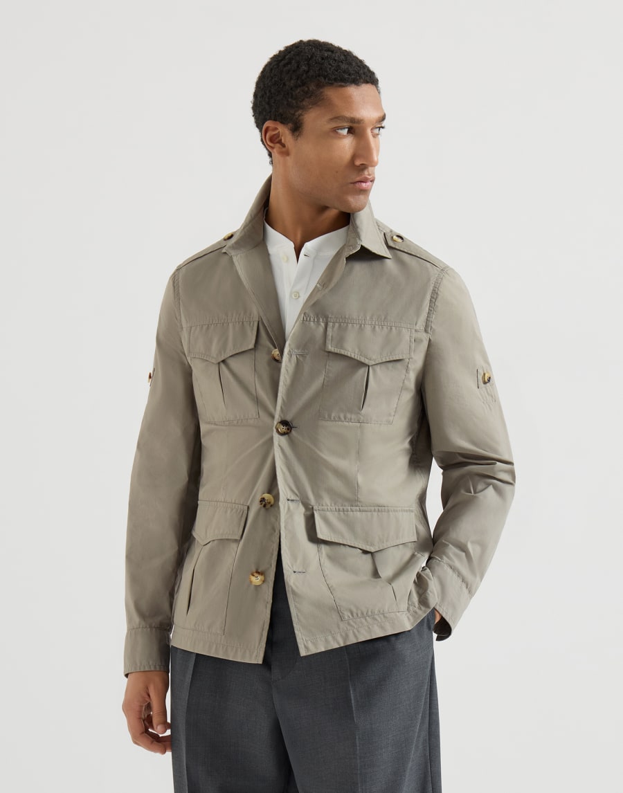 Sahariana idrorepellente Khaki Uomo - Brunello Cucinelli