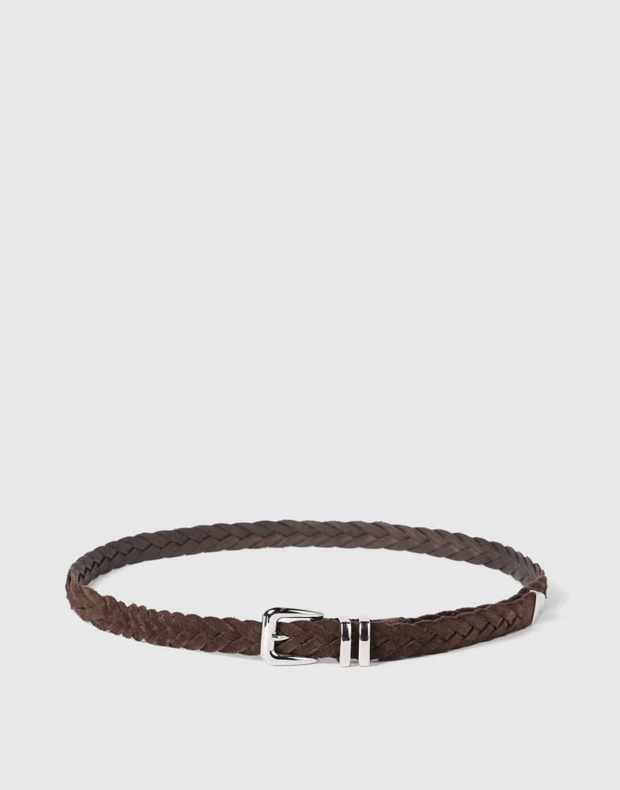 Reversed calfskin belt Rust Brown Man - Brunello Cucinelli