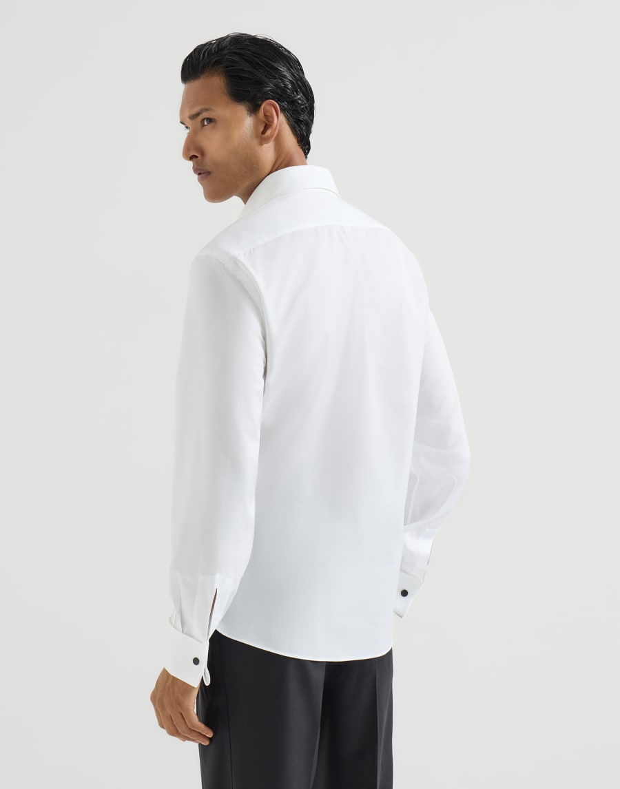 Camicia per smoking con plissettatura Bianco Uomo - Brunello Cucinelli