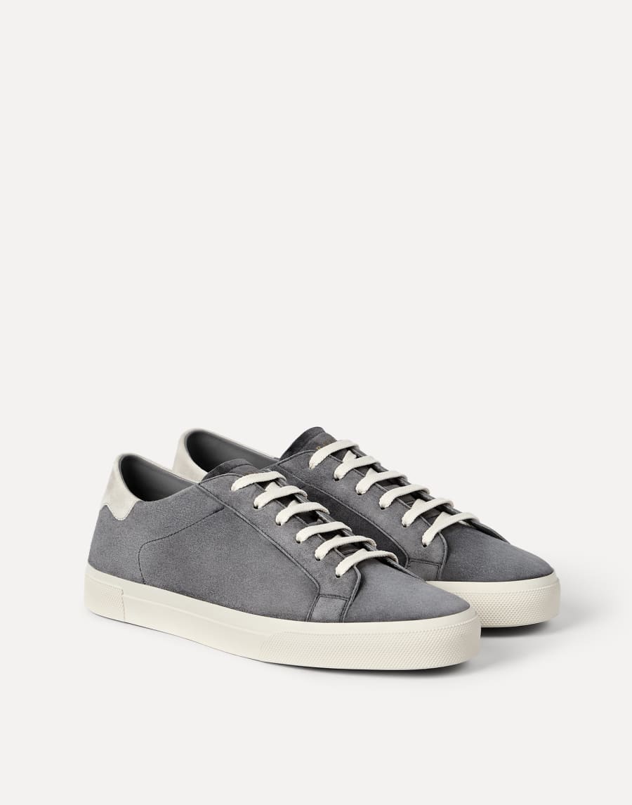 Suede sneakers Medium Grey Man - Brunello Cucinelli