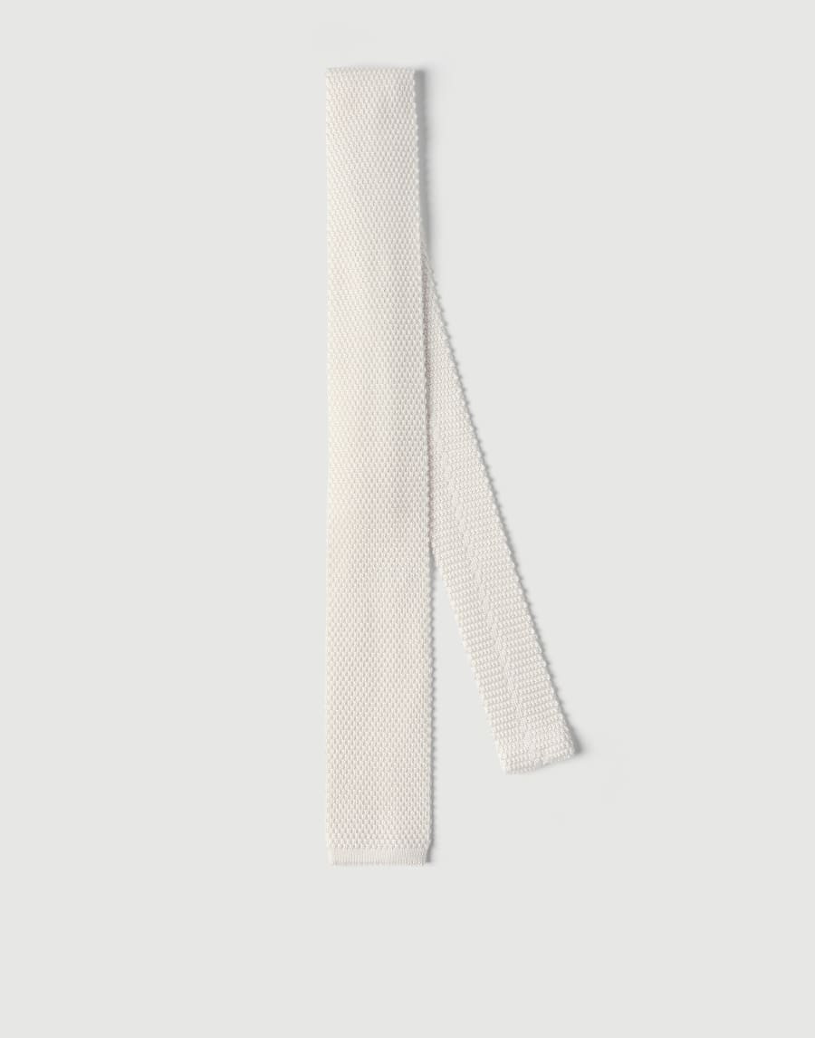 Knit necktie White Man - Brunello Cucinelli