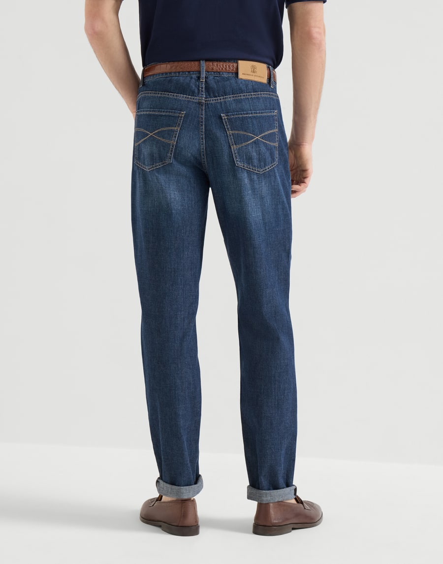 Lightweight denim trousers Dark Denim Man - Brunello Cucinelli