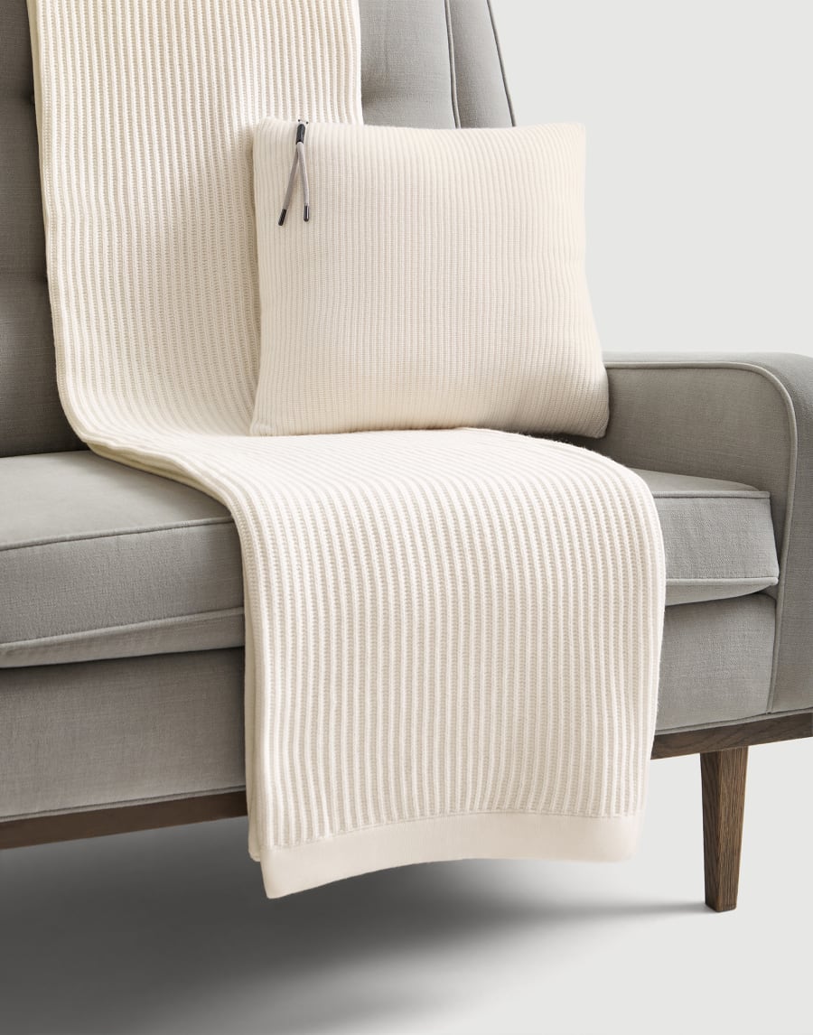 Knit blanket White Lifestyle - Brunello Cucinelli