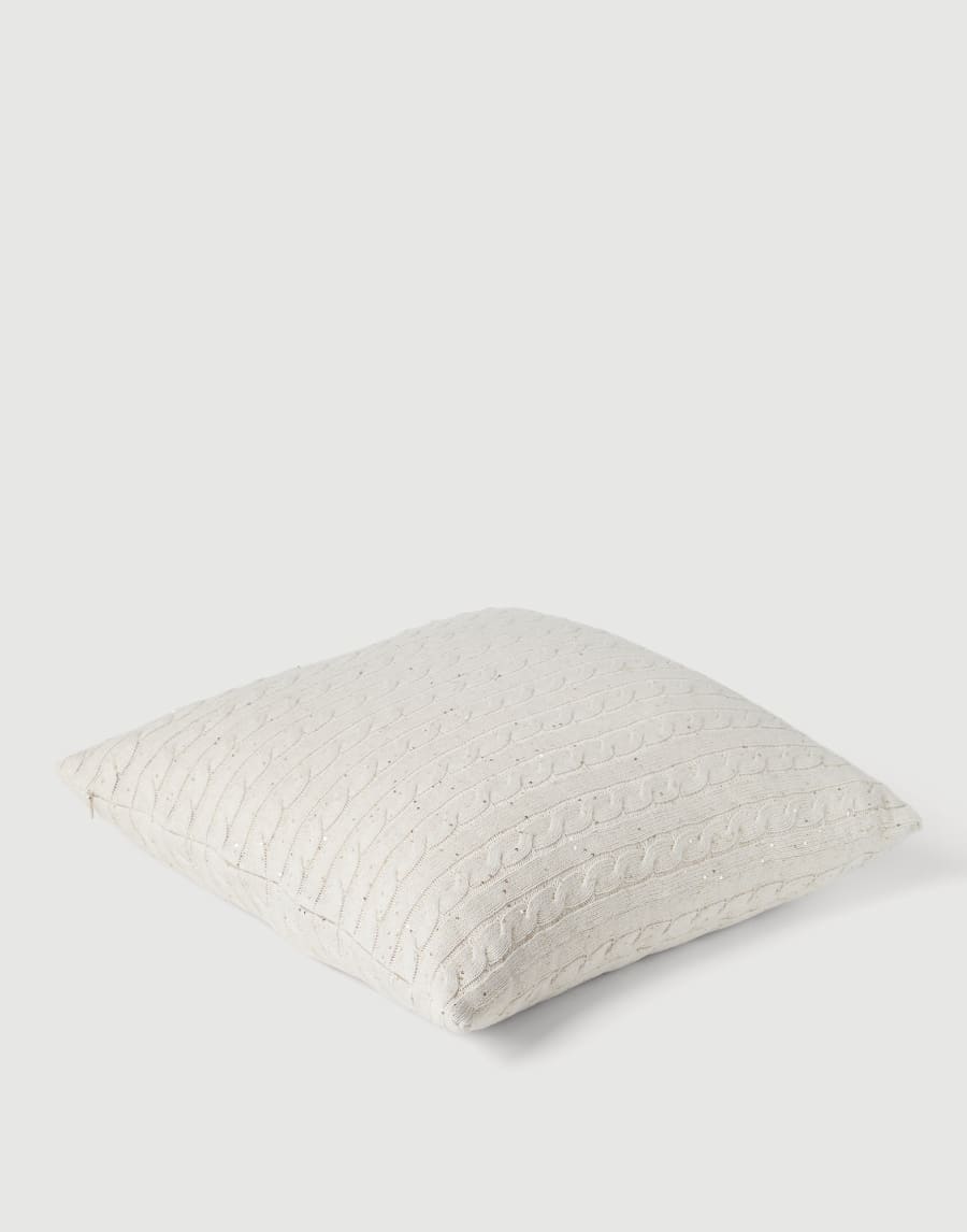 Large knit cushion Oat Lifestyle - Brunello Cucinelli
