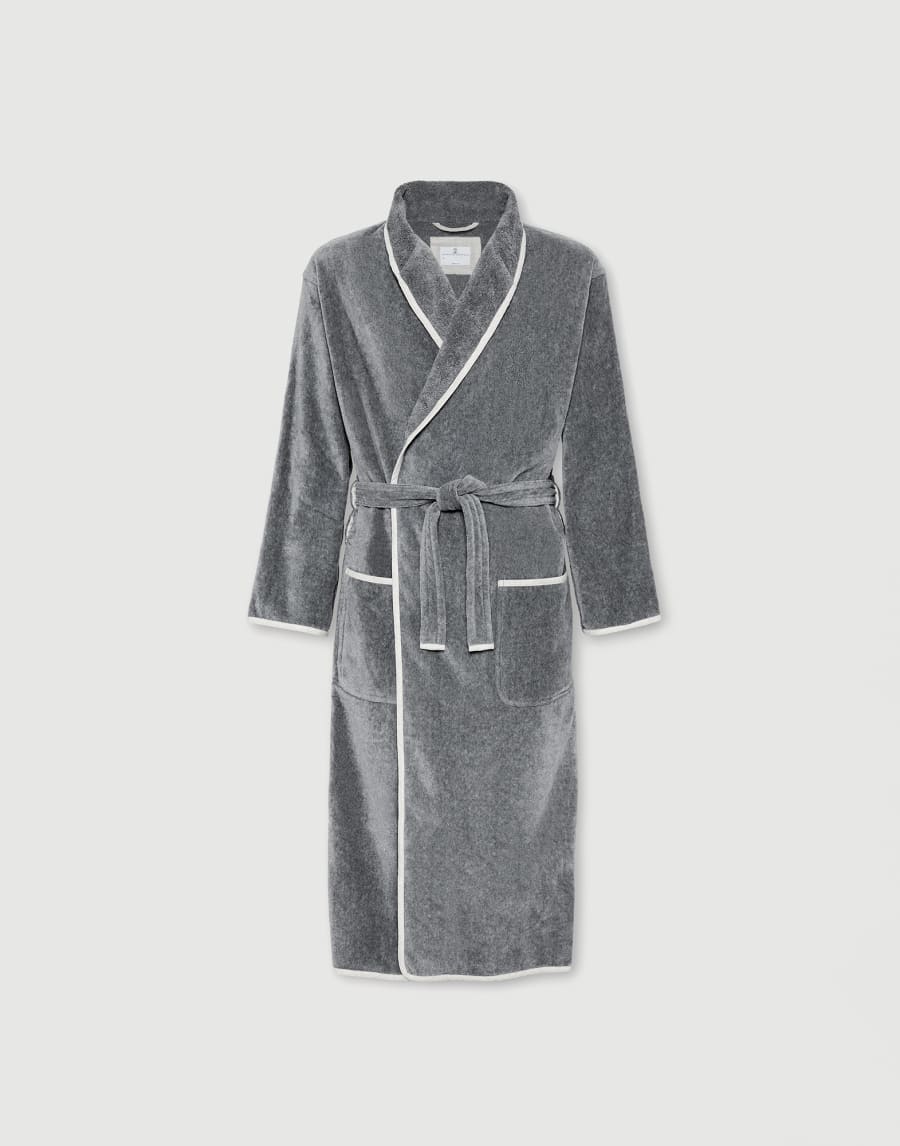 Terrycloth bathrobe Medium Grey Lifestyle - Brunello Cucinelli