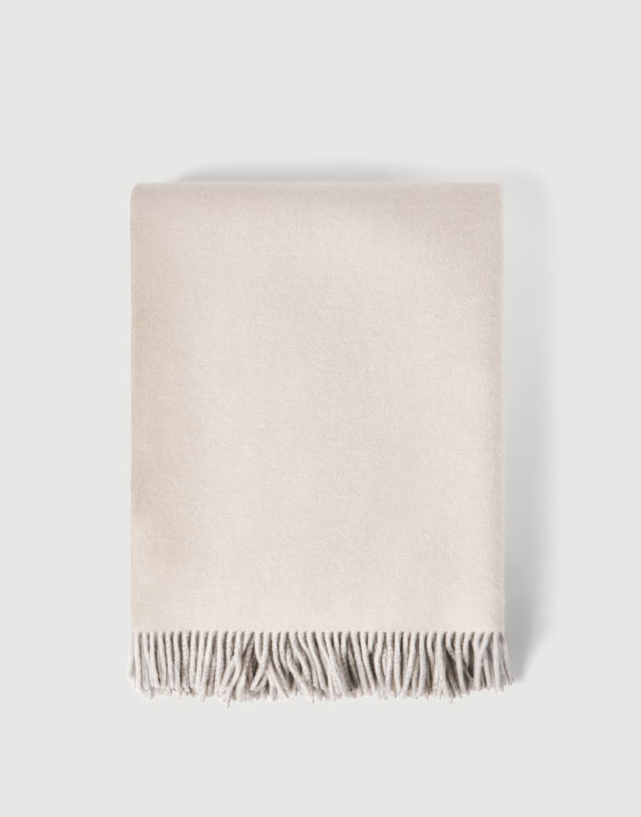 Cashmere double cloth throw Grey Lifestyle - Brunello Cucinelli