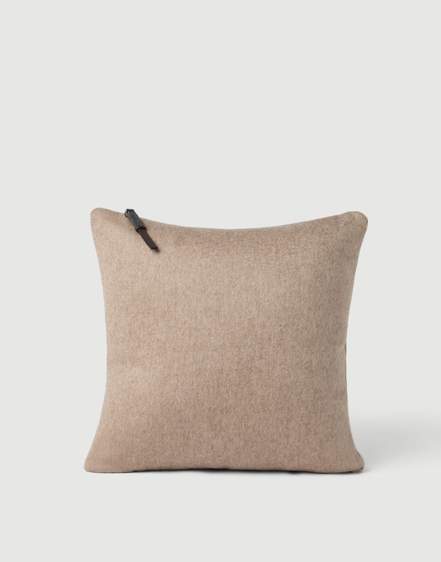 Cashmere beaver cushion Light Brown Lifestyle - Brunello Cucinelli