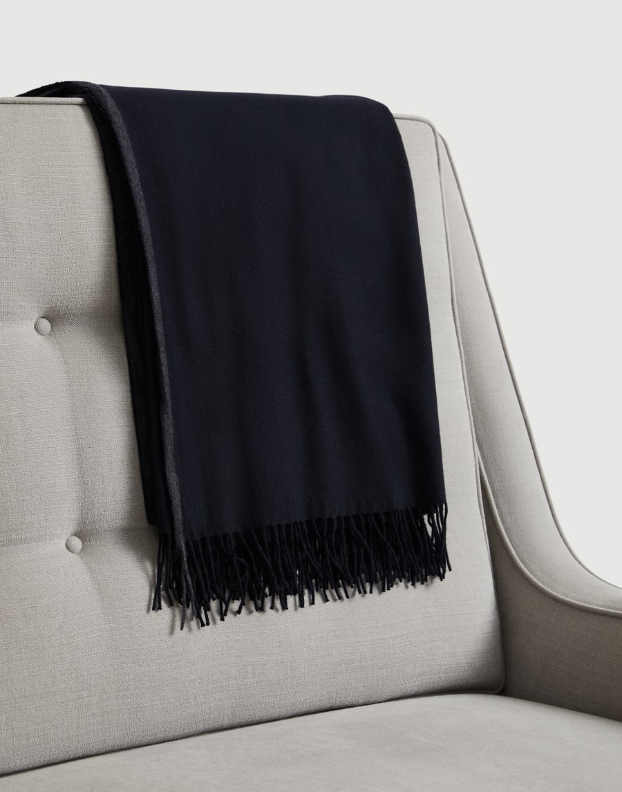 Cashmere throw Blue Lifestyle - Brunello Cucinelli