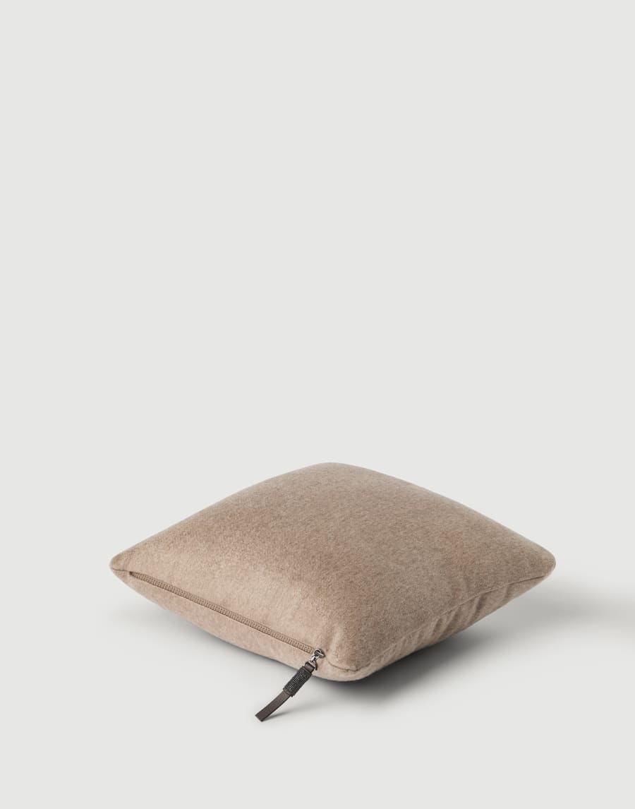 Cashmere beaver cushion Light Brown Lifestyle - Brunello Cucinelli