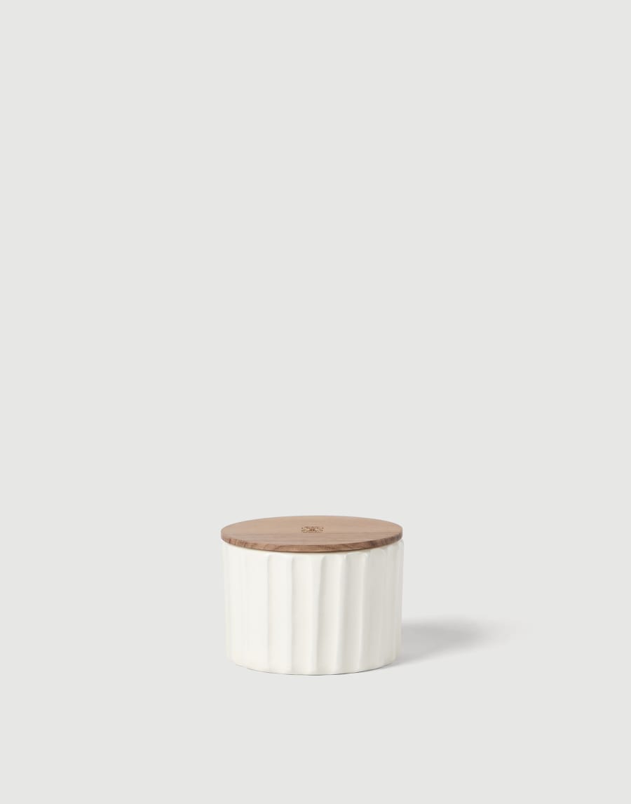 Small candle with walnut wood lid Milk Lifestyle - Brunello Cucinelli