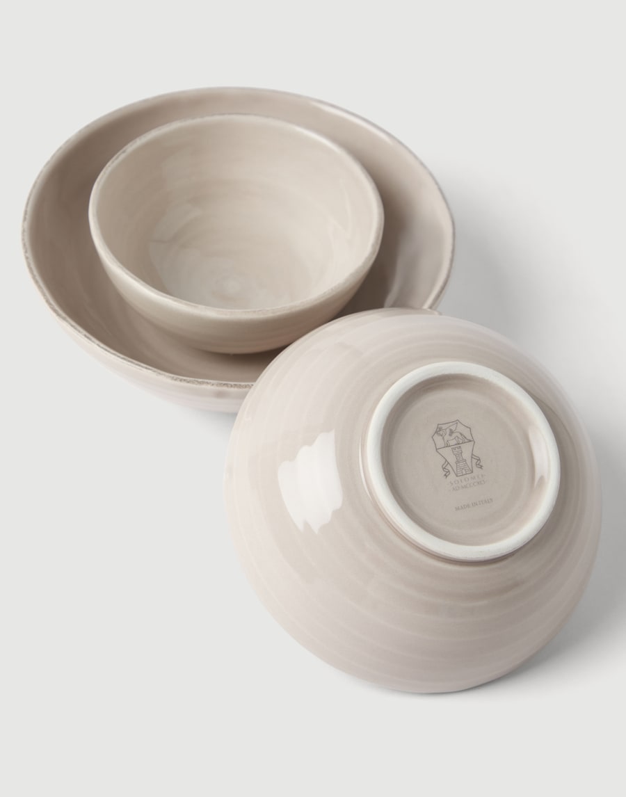 3-piece bowl set Brown Lifestyle - Brunello Cucinelli