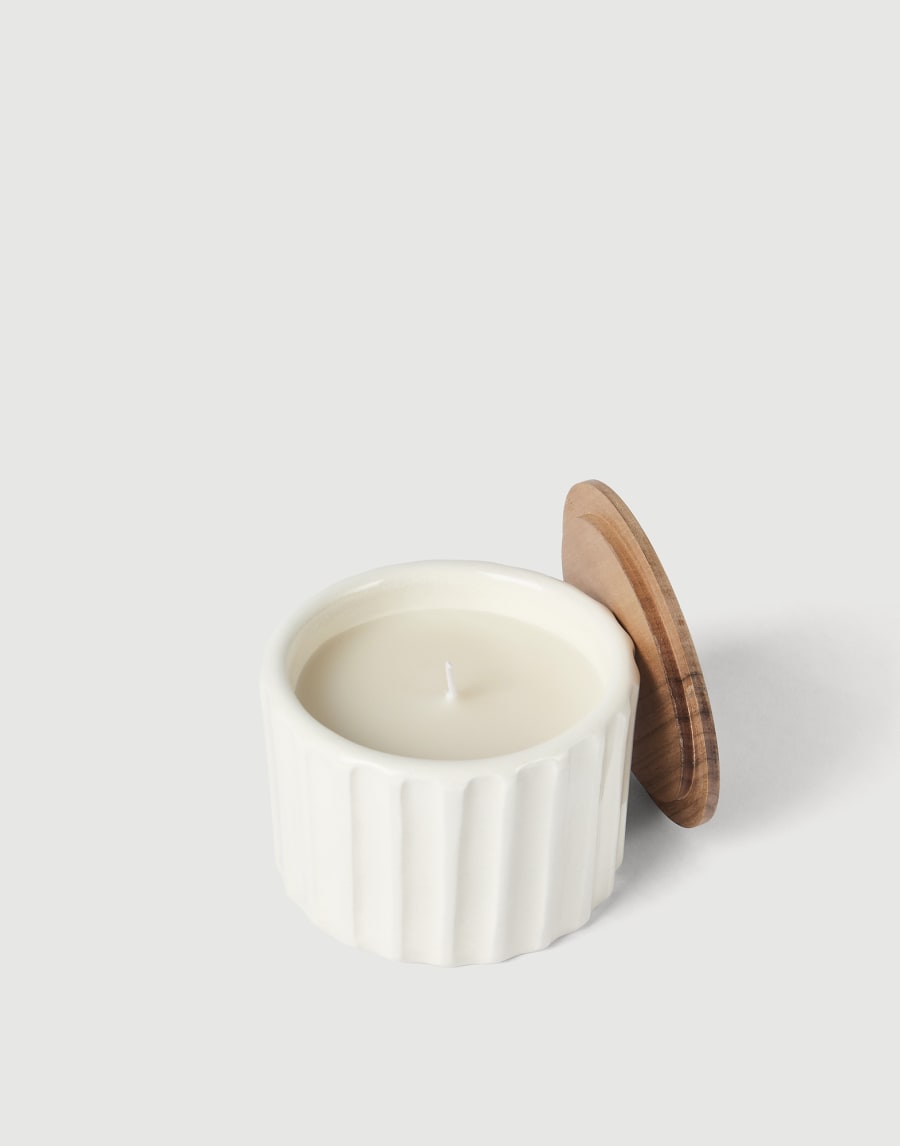 Small candle with walnut wood lid Milk Lifestyle - Brunello Cucinelli
