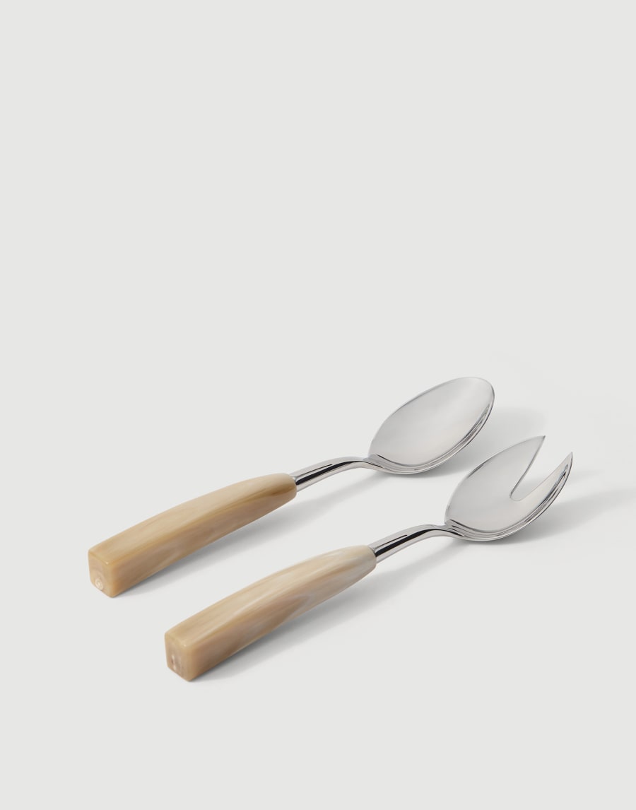 Salad serving set Natural Horn Lifestyle - Brunello Cucinelli