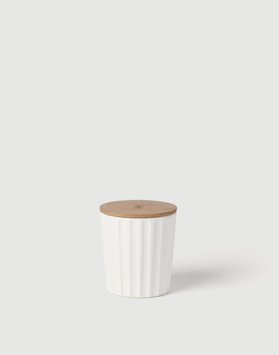 Candle with walnut wood lid Milk Lifestyle - Brunello Cucinelli