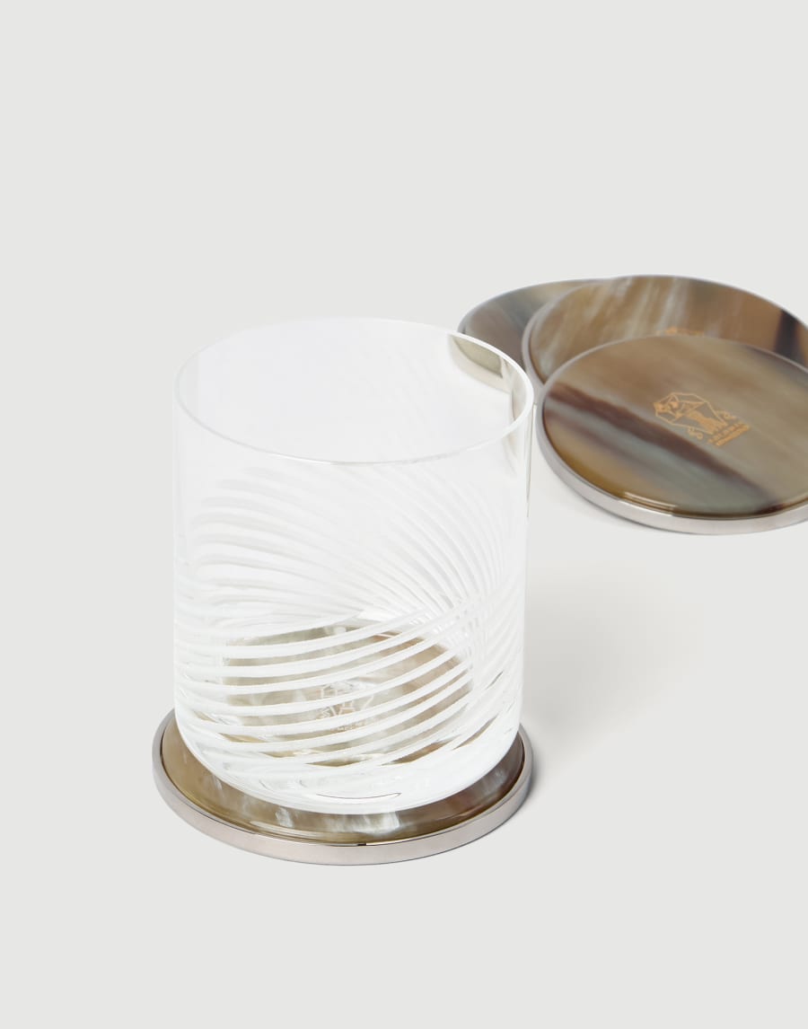 Coaster set Natural Horn Lifestyle - Brunello Cucinelli