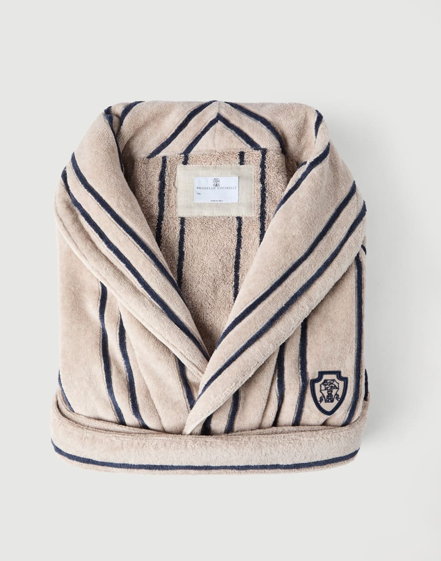 Terrycloth bathrobe Blue Lifestyle - Brunello Cucinelli