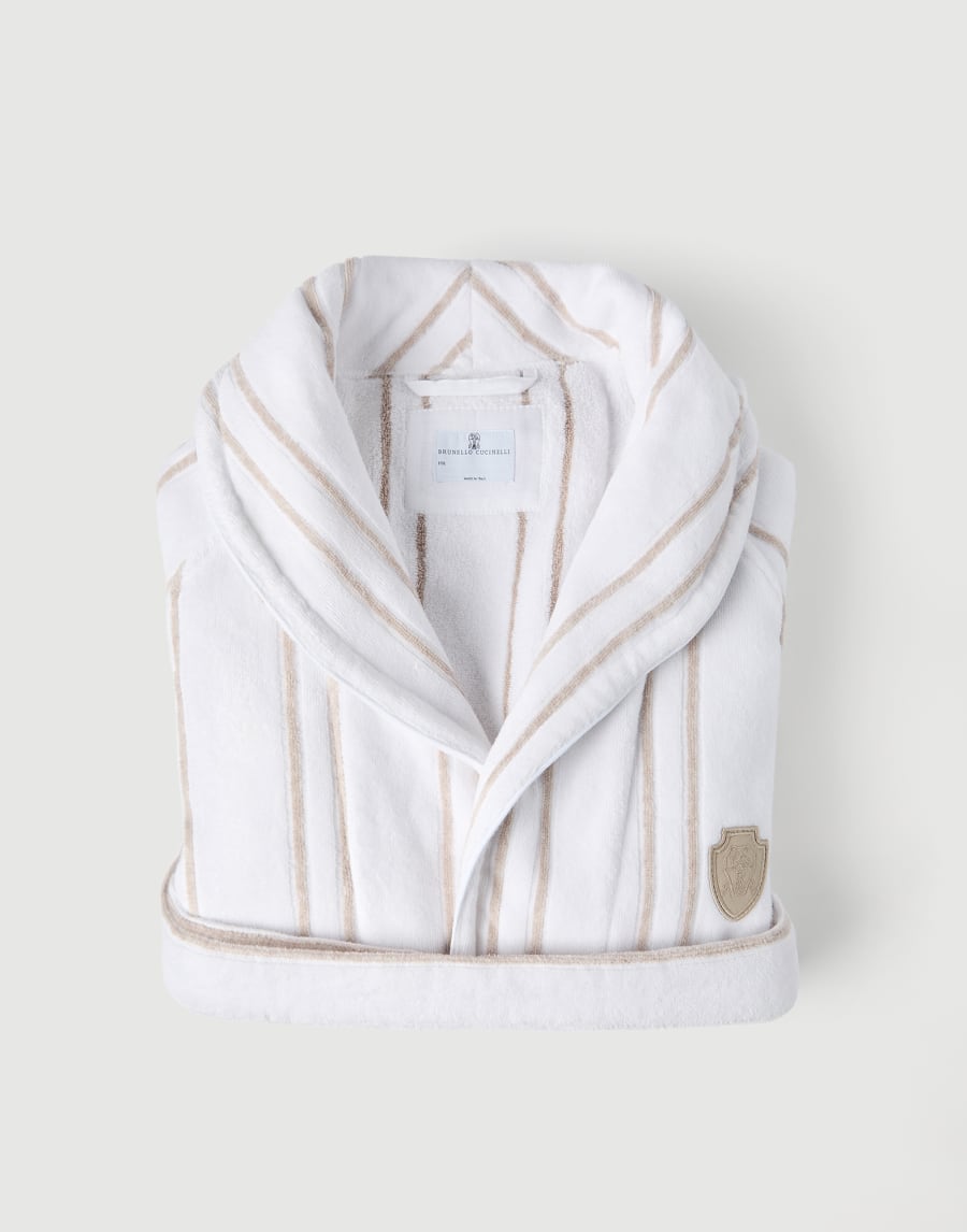 Terrycloth bathrobe Beige Lifestyle - Brunello Cucinelli