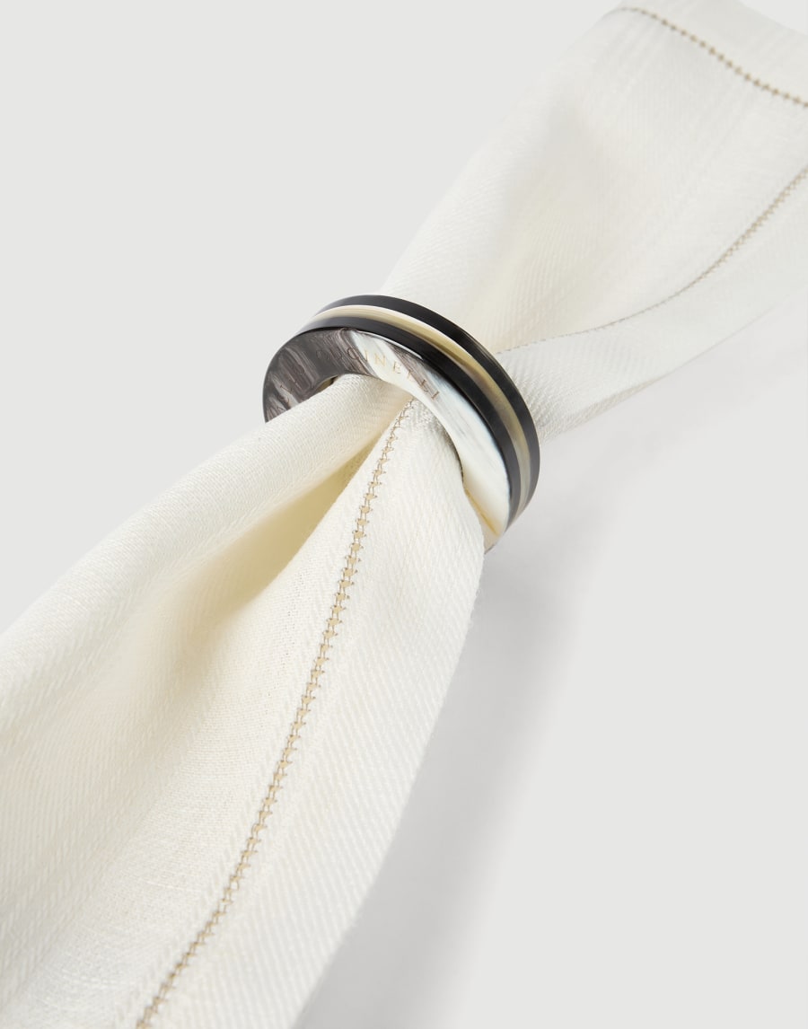 6-piece napkin ring set Black Lifestyle - Brunello Cucinelli