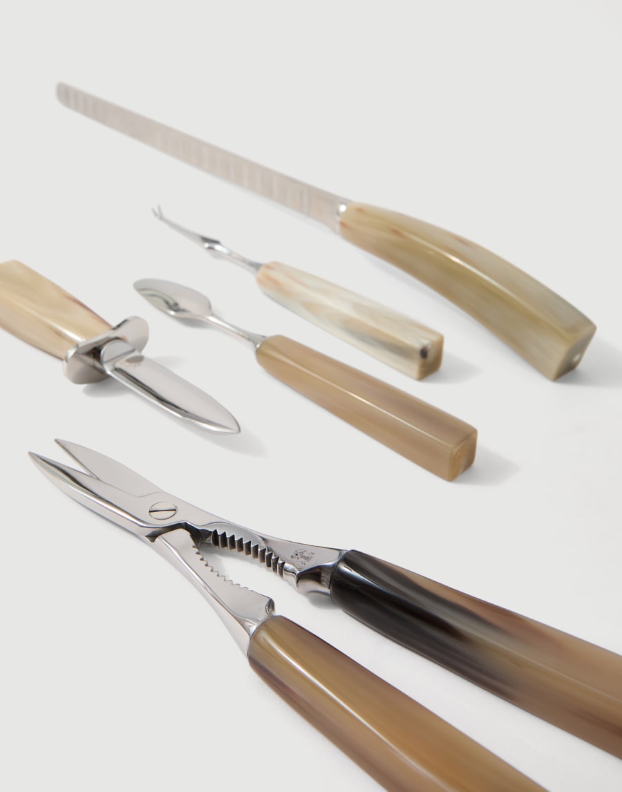 Set of crudités utensils Natural Horn Lifestyle - Brunello Cucinelli