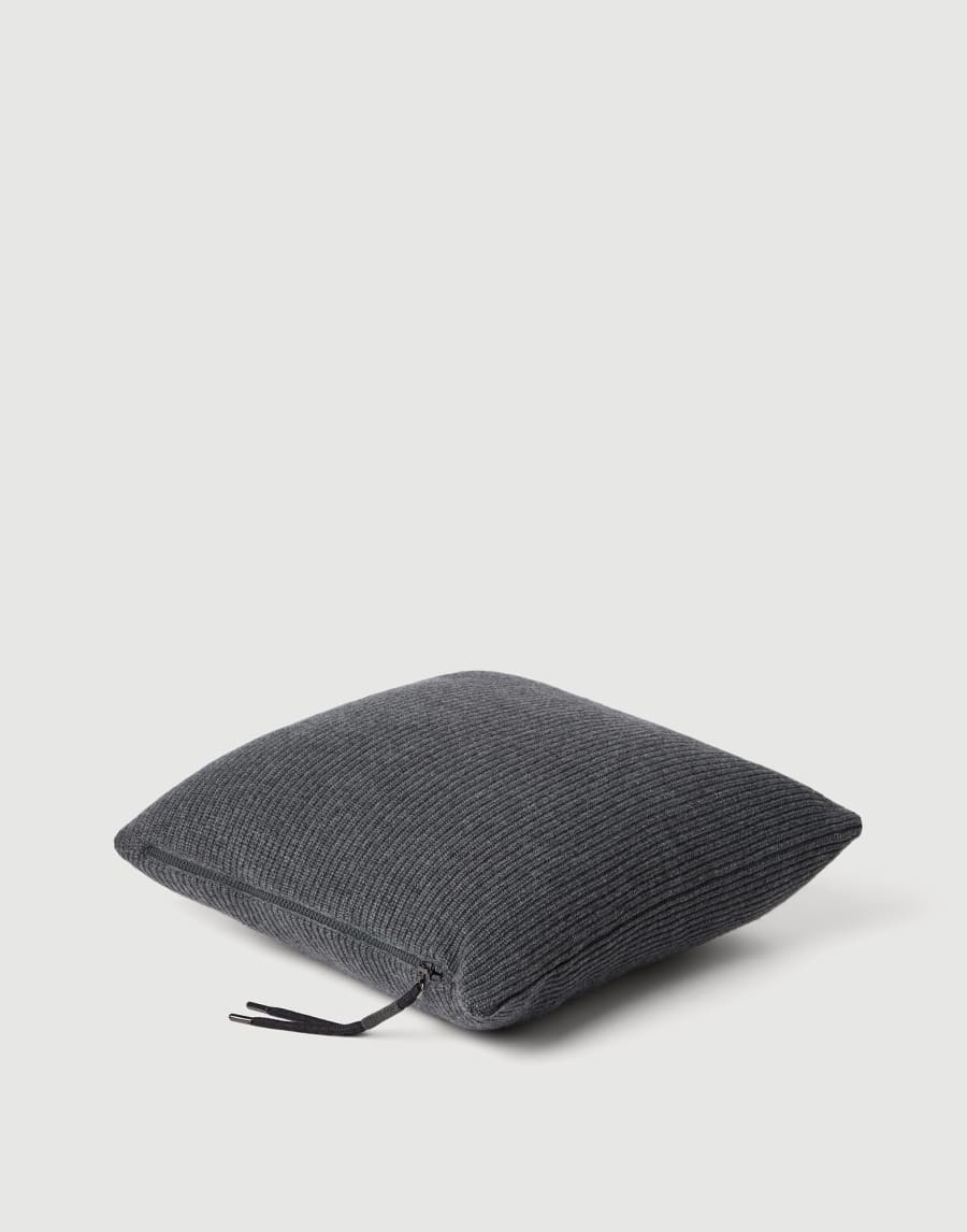 Shiny Zipper Pull knit cushion Lead Lifestyle - Brunello Cucinelli