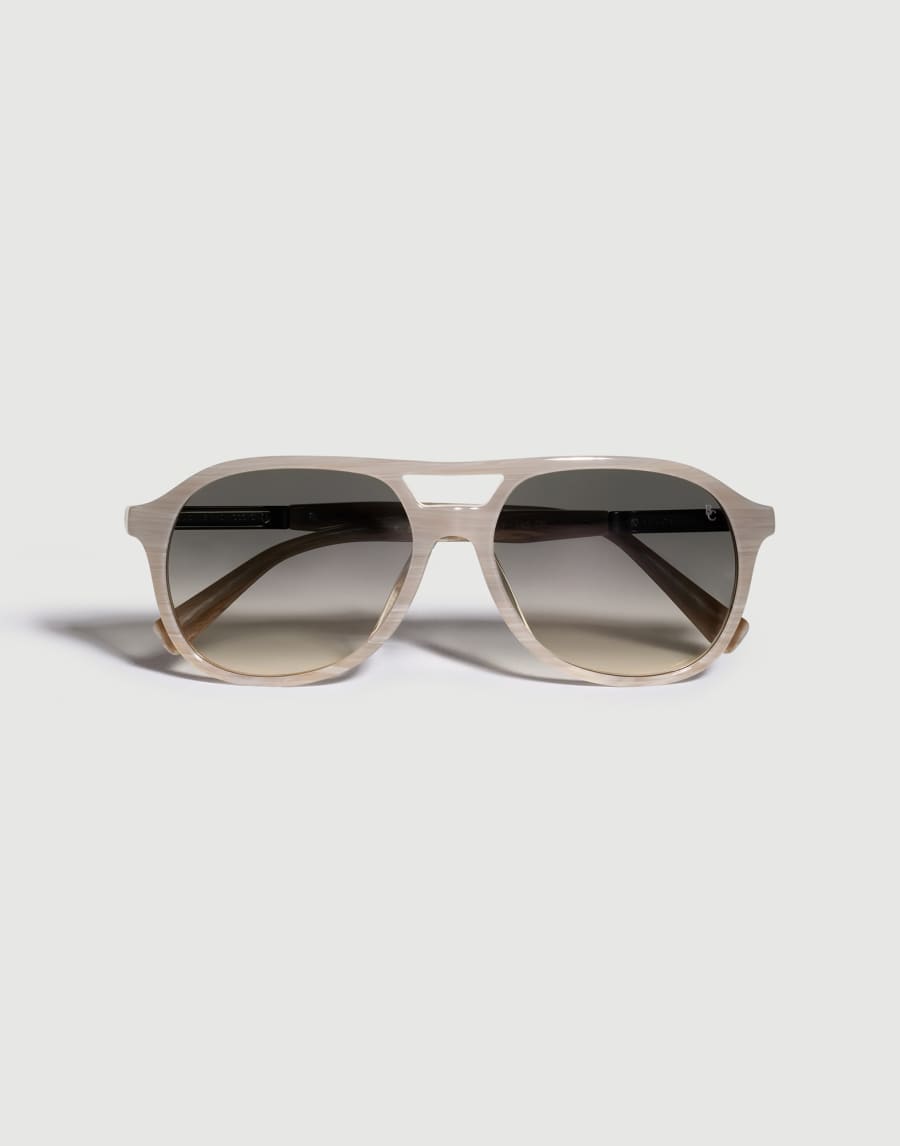 Acetate aviator sunglasses Panama Sand Eyewear - Brunello Cucinelli