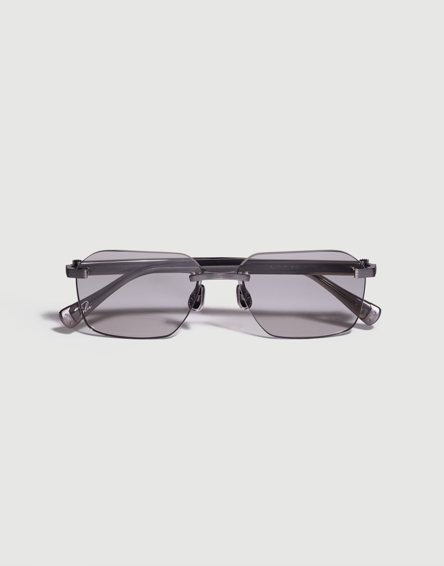 Tyler titanium aperitif frame Anthracite Eyewear - Brunello Cucinelli