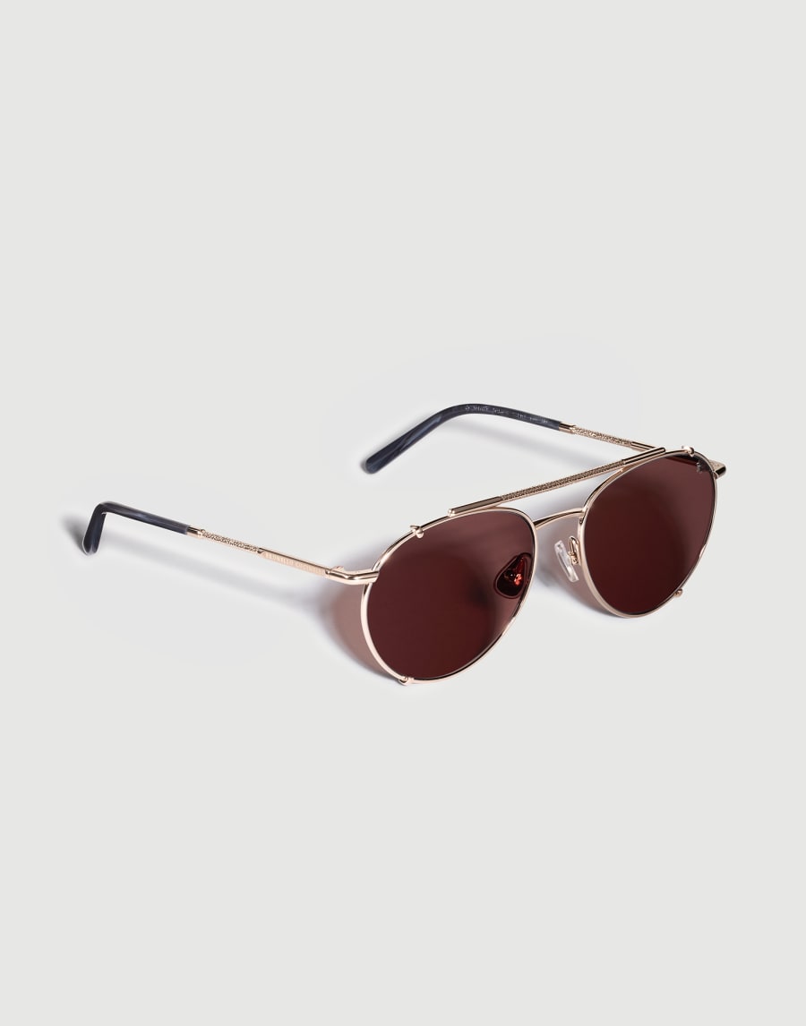 18k gold-plated sunglasses Gold Eyewear - Brunello Cucinelli