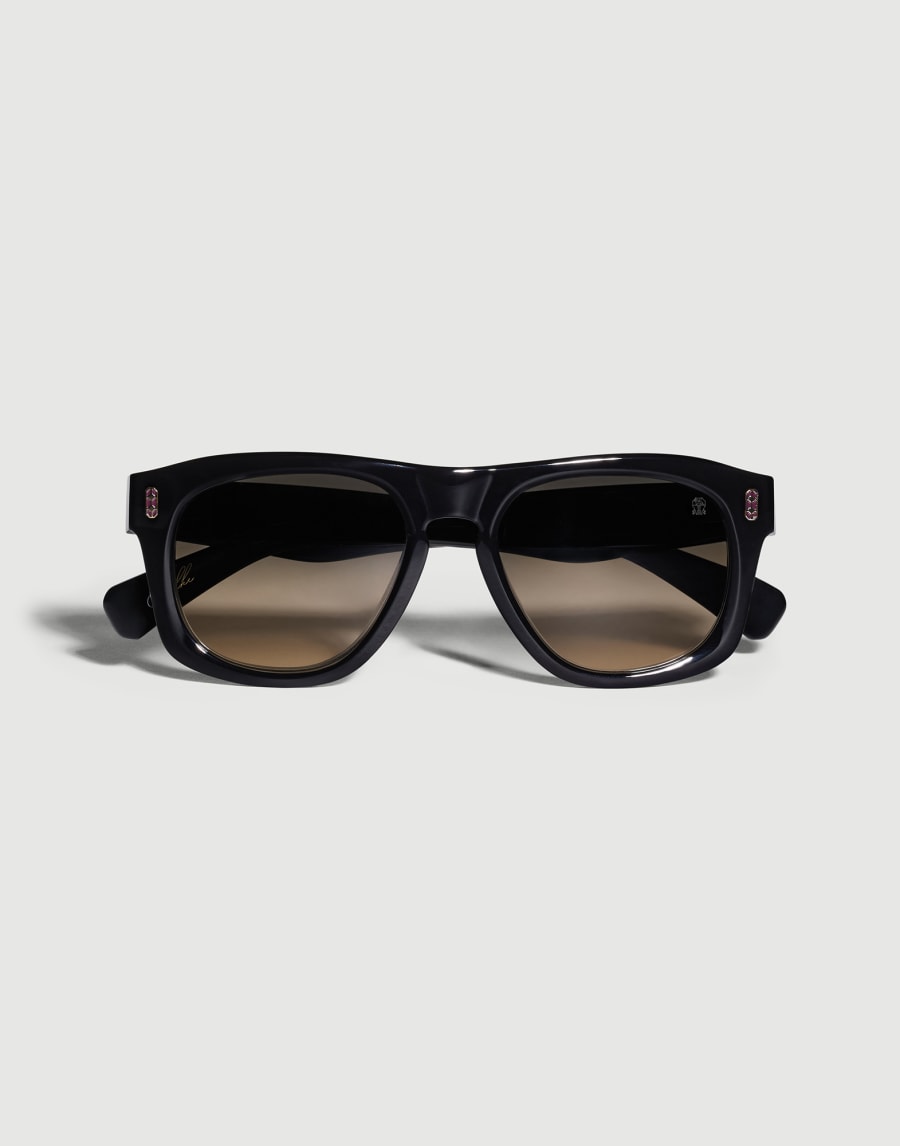 Gafas de sol Alke chapadas en oro de 18k Negro Gafas - Brunello Cucinelli