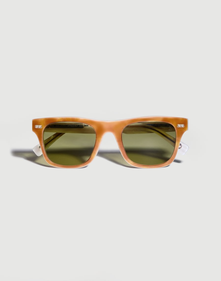 Mr. Brunello Signature in bilayer acetate Havana / Panama Eyewear - Brunello Cucinelli