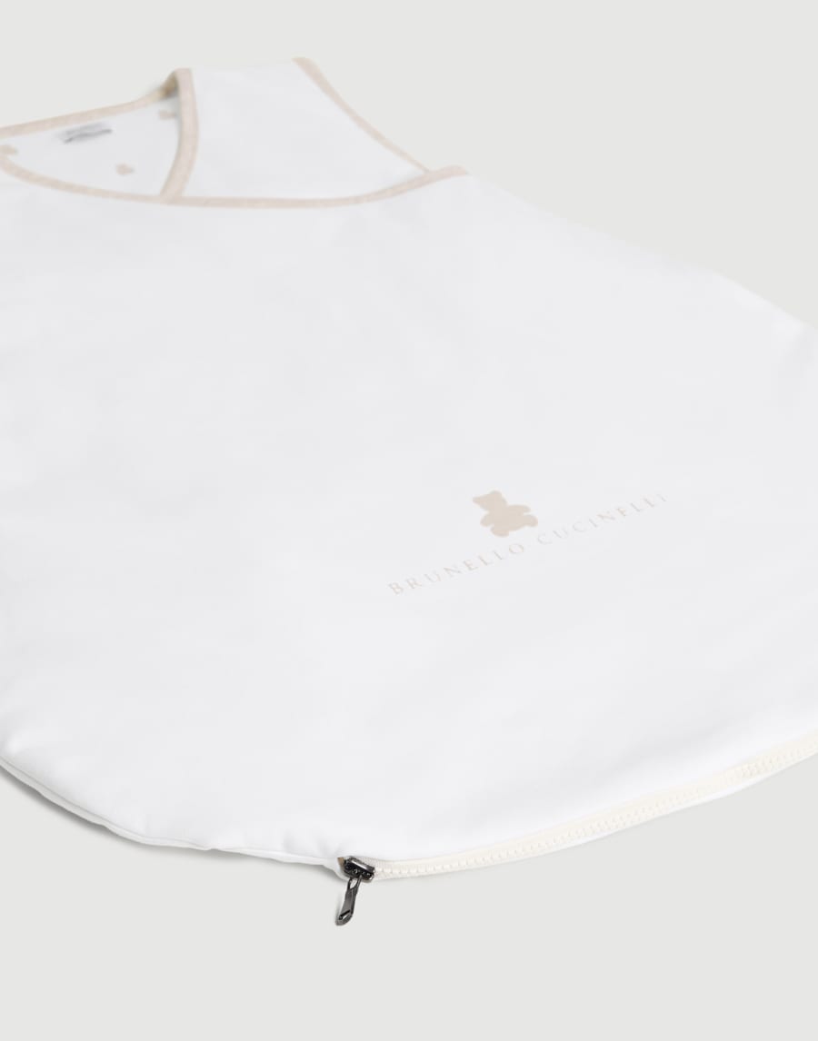 Cotton interlock sleep bag White Baby - Brunello Cucinelli