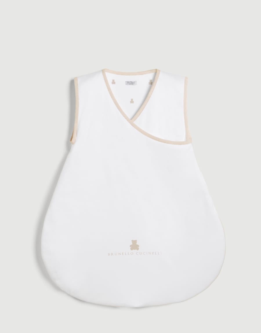 Cotton interlock sleep bag White Baby - Brunello Cucinelli